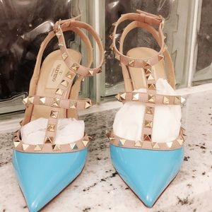 Authentic Tiffany blue Valentino rockstub pump